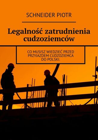 Legalność zatrudnienia cudzoziemców Schneider Piotr - okladka książki