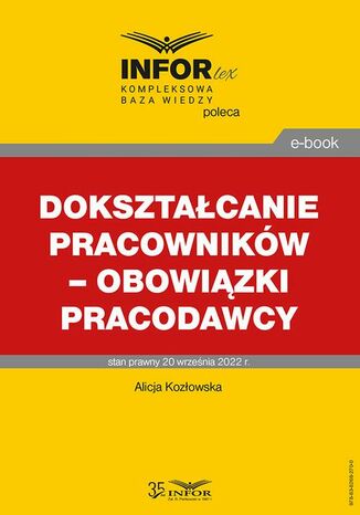 Dokształcanie pracowników  obowiązki pracodawcy Alicja Kozłowska - okladka książki