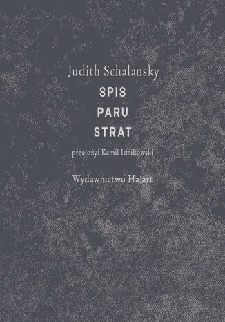 Spis paru strat Judith Schalansky - okladka książki