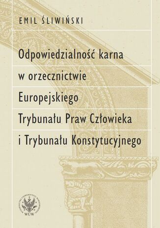 Odpowiedzialność karna w orzecznictwie Europejskiego Trybunału Praw Człowieka i Trybunału Konstytucyjnego Emil Śliwiński - okladka książki