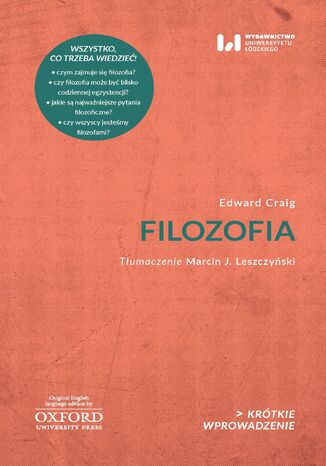 Filozofia. Krótkie Wprowadzenie 35 Edward Craig - okladka książki