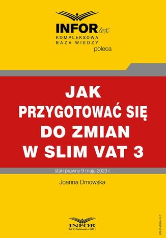 Jak przygotować się do zmian SLIM VAT 3 Joanna Dmowska - okladka książki