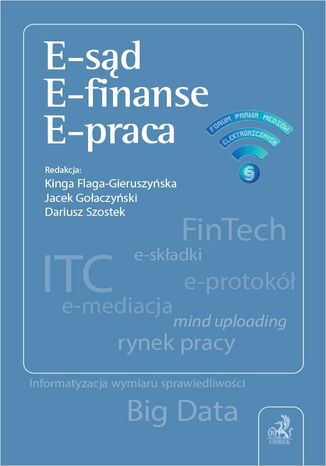 E-sąd. E-finanse. E-praca Kinga Flaga-Gieruszyńska, Jacek Gołaczyński - okladka książki