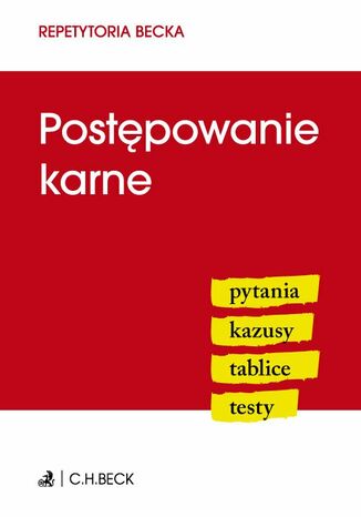 Postępowanie karne. Pytania. Kazusy. Tablice. Testy Aneta Flisek - okladka książki