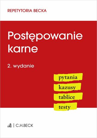 Postępowanie karne. Pytania. Kazusy. Tablice. Testy. Wydanie 2 Aneta Flisek - okladka książki