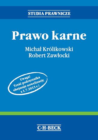 Prawo karne Michał Królikowski, Robert Zawłocki - okladka książki