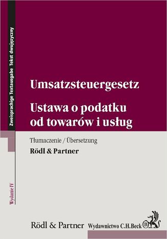 Ustawa o podatku od towarów i usług. Umsatzsteuergesetz Rödl & Partner - okladka książki