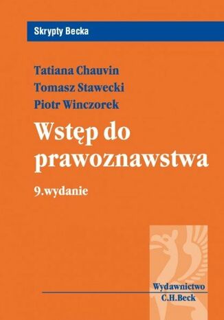 Wstęp do prawoznawstwa Tatiana Chauvin, Tomasz Stawecki, Piotr Winczorek - okladka książki