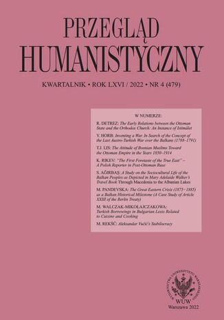 Przegląd Humanistyczny 2022/4 (479) Tomasz Wójcik, Piotr Tafiłowski - okladka książki