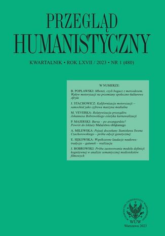 Przegląd Humanistyczny 2023/1 (480) Tomasz Wójcik - okladka książki