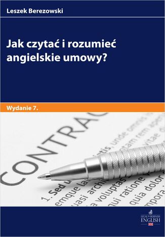 Jak czytać i rozumieć angielskie umowy? Leszek Berezowski - okladka książki