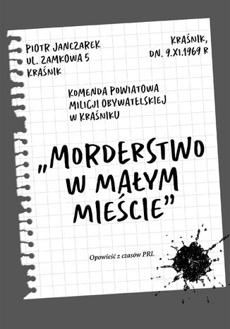 Morderstwo w małym mieście Piotr Janczarek - okladka książki