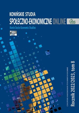 Konińskie Studia Społeczno-Ekonomiczne Tom 8 Nr 1-4 2022 Jakub Bartoszewski - okladka książki