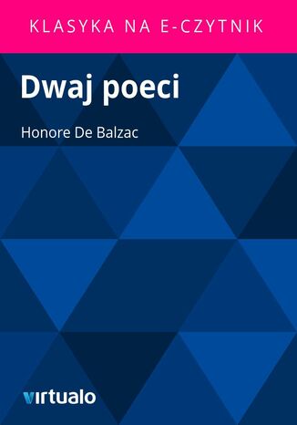 Dwaj poeci Honore de Balzac - okladka książki