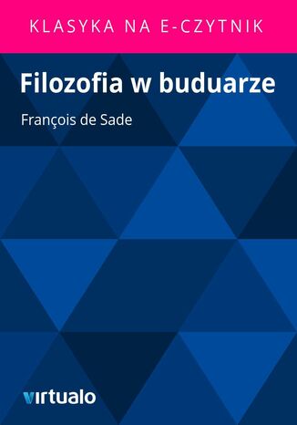 Filozofia w buduarze François de Sade - okladka książki