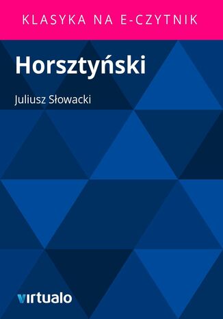 Horsztyński Juliusz Słowacki - okladka książki