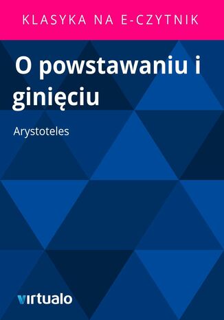 O powstawaniu i ginięciu Arystoteles - okladka książki