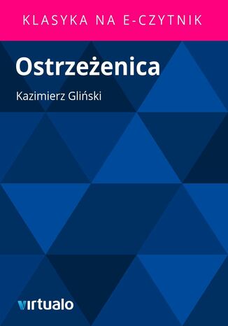 Ostrzeżenica Kazimierz Gliński - okladka książki