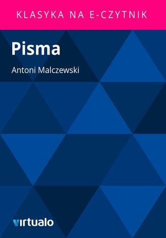 Pisma Antoni Malczewski - okladka książki