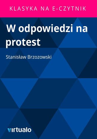 W odpowiedzi na protest Stanisław Brzozowski - okladka książki