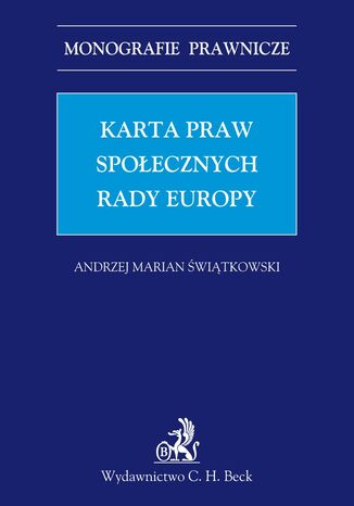 Karta praw społecznych Rady Europy Andrzej Marian Świątkowski - okladka książki