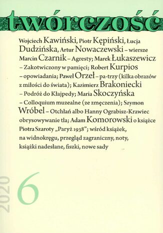 Twórczość 6/2020 Opracowanie zbiorowe - okladka książki