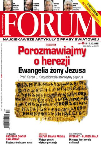 Forum nr 40/2012 Opracowanie zbiorowe - okladka książki