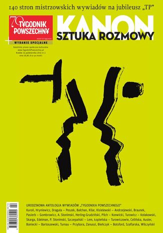 KANON. Sztuka rozmowy. II wydanie specjalne "Tygodnika Powszechnego" Opracowanie zbiorowe - okladka książki