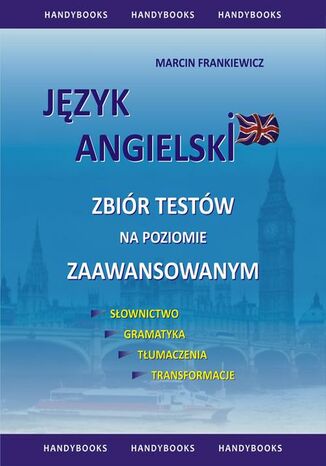 Języka angielski Zbiór testów na poziomie zaawansowanym Marcin Frankiewicz - okladka książki