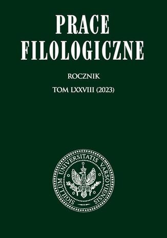 Prace Filologiczne LXXVIII Halina Karaś, Marta Falkowska, Dorota Kruk - okladka książki