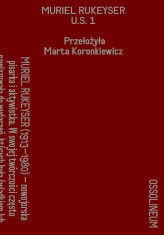 U.S.1 Muriel Rukeyser - okladka książki