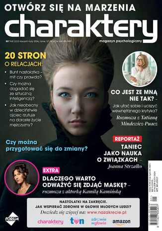 Charaktery 01-02/2024 Natalia de Barbaro, prof. Philip Zimbardo, prof. dr hab. Maria Beisert, prof. dr hab. Jacek Bomba, Jacek Dehnel, dr Paulina Małochleb, Anna Czarnecka, prof. dr hab. Tomasz Maruszewski, Anna Brytek-Matera, dr Ewa Dobiała, dr hab. Katarzyna Waszyńska, prof. nadzw. dr hab. Agnieszka Wilczyńska - okladka książki