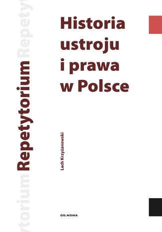 Historia ustroju i prawa w Polsce Lech Krzyżanowski - okladka książki