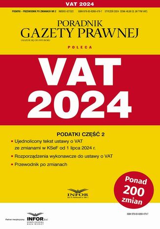 VAT 2024 Podatki Część 2 Praca zbiorowa - okladka książki