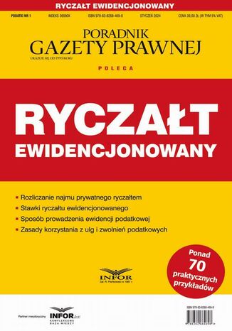 Ryczałt ewidencjonowany Podatki 1/2024 Grzegorz Ziółkowski - okladka książki