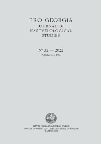 Pro Georgia. Journal of Kartvelological Studies 2022/32 David Kolbaia - okladka książki