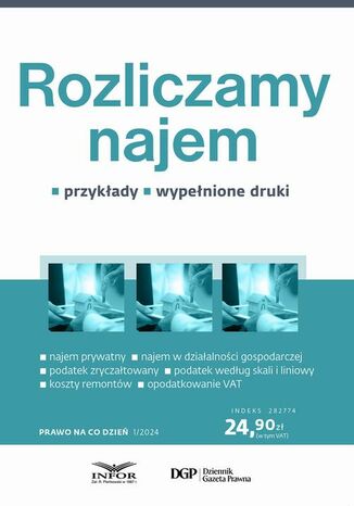 Prawo na co dzień 1/2024 Rozliczamy najem Radoslaw Kowalski - okladka książki