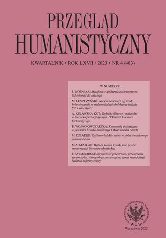 Przegląd Humanistyczny 2023/4 (483) Tomasz Wójcik - okladka książki