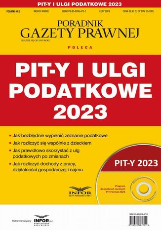 Pity i ulgi podatkowe 2023 Podatki 2/2024 Grzegorz Ziółkowski - okladka książki