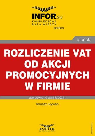 Rozliczenie VAT od akcji promocyjnych w firmie Tomasz Krywan - okladka książki