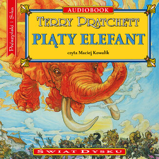 Piąty elefant Terry Pratchett - okladka książki