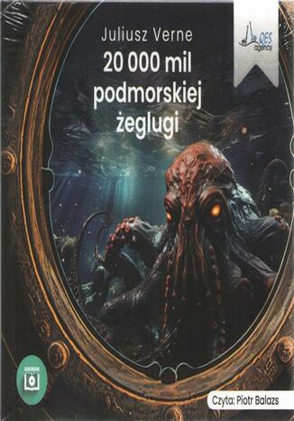 Dwadzieścia tysięcy mil podmorskiej żeglugi Juliusz Verne - okladka książki