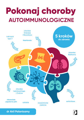 Pokonaj choroby autoimmunologiczne 5 kroków do zdrowia dr Akil Palanisamy - okladka książki