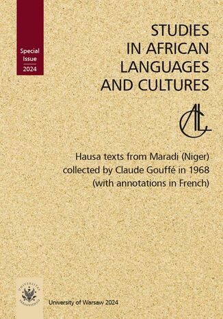 Studies in African Languages and Cultures. Special Issue 2024 Nina Pawlak, Baldi Sergio, Shuaibu Adamu Jibril, Tourneux Henry - okladka książki