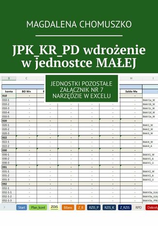 JPK_KR_PD wdrożenie w jednostce MAŁEJ Magdalena Chomuszko - okladka książki