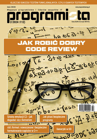 Programista nr 112. Jak robić dobry code review Magazyn Programista - okladka książki