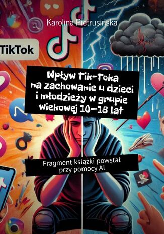 Wpływ Tik-Toka na zachowanie u dzieci i młodzieży w grupie wiekowej 10--18 lat Karolina Pietrusińska - okladka książki