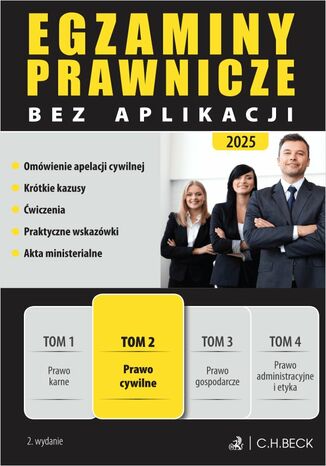 Egzaminy Prawnicze bez aplikacji 2025. Tom 2. Prawo cywilne Joanna Ablewicz - okladka książki