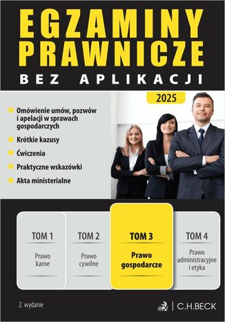 Egzaminy Prawnicze bez aplikacji 2025. Tom 3. Prawo gospodarcze Joanna Ablewicz - okladka książki