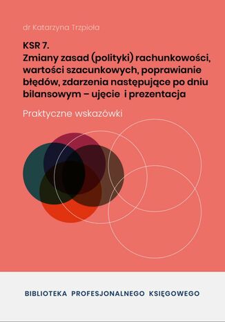 KSR 7 Zmiany zasad rachunkowości, wartości szacunkowych, poprawianie błędów dr Katarzyna Trzpioła - okladka książki